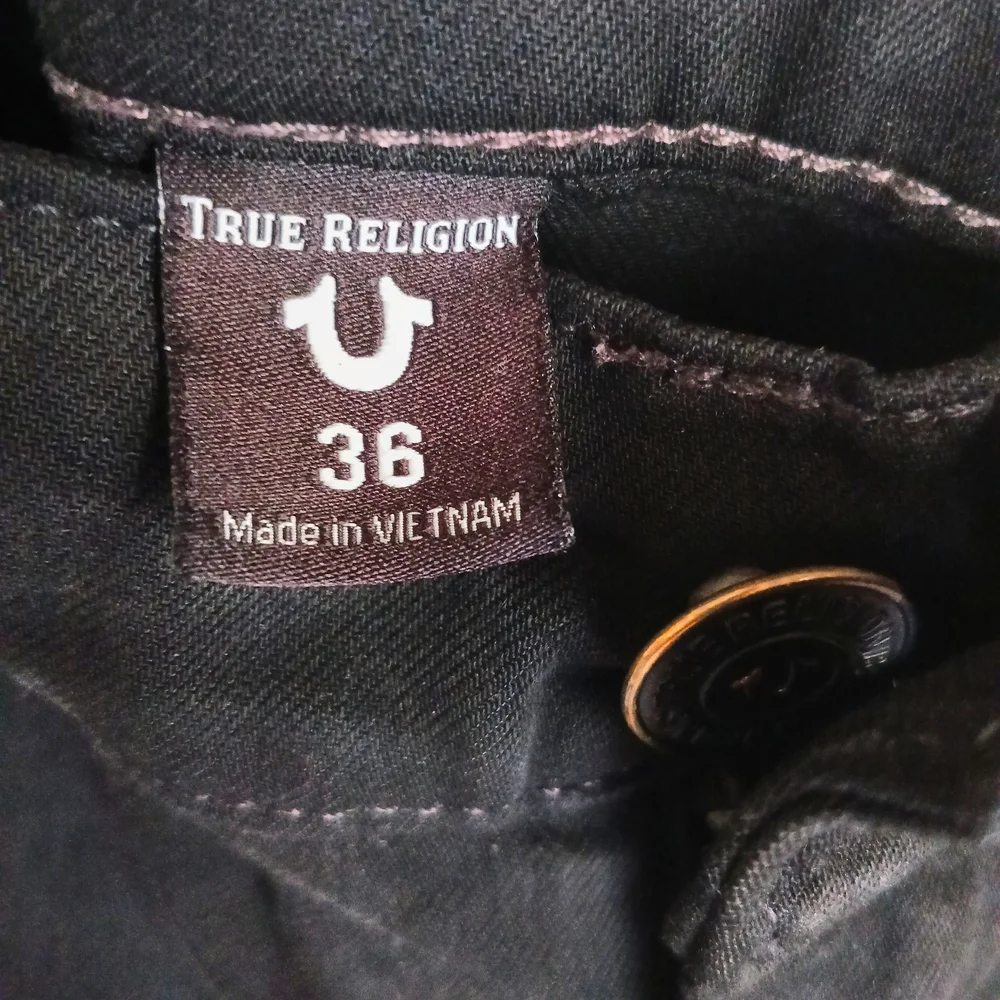 True Religion Ricky Jeans Men 36 X 32 Black Relaxed Casual Academia Party Y2K